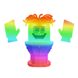 Rainbow Spaghetti Tualetti